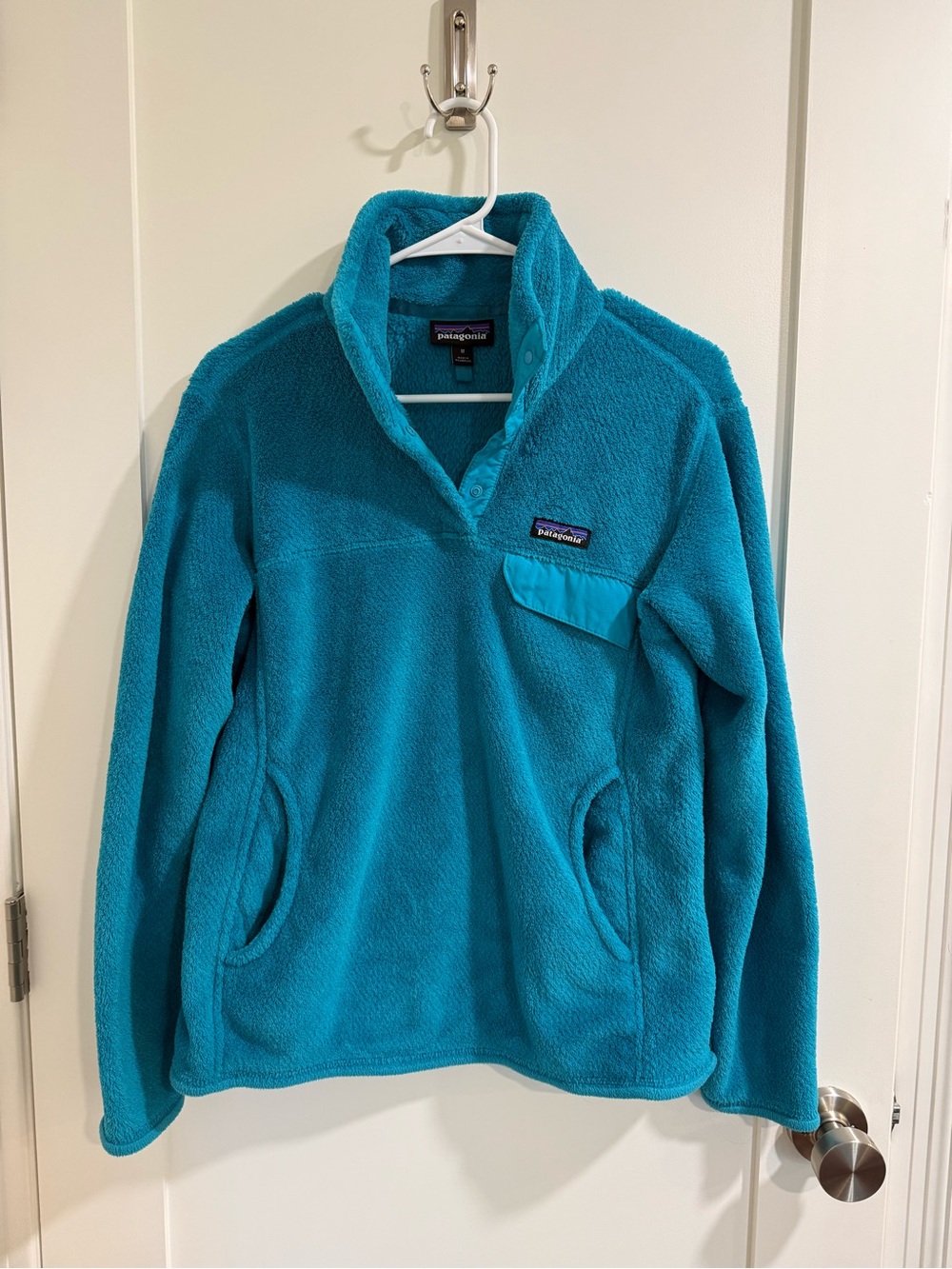 Patagonia Women's Re-Tool Snap-T Pullover Medium Teal Blue